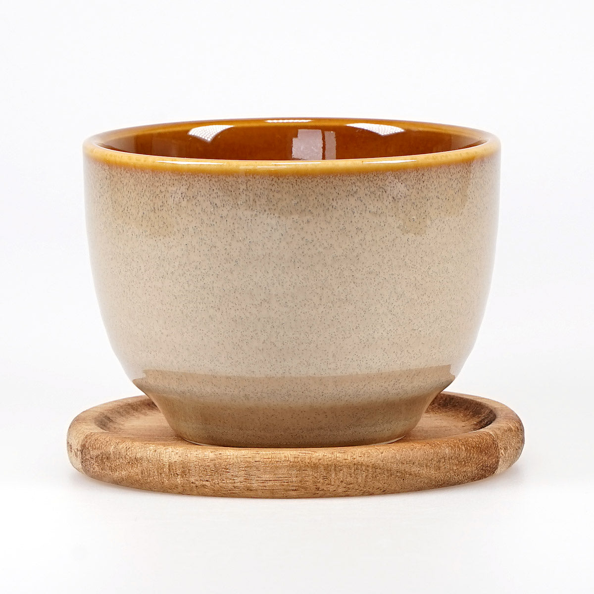 Premium Kaffeetasse & Holzuntersetzer im Set – „Kaffee leer. Zeit fürs Gassi.“