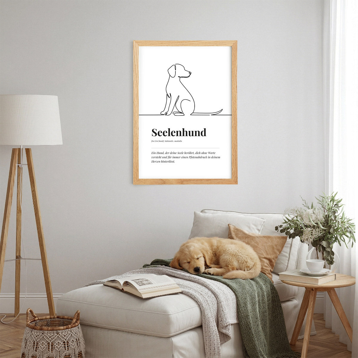 Poster "Seelenhund" – Ästhetische Scandi Wanddeko