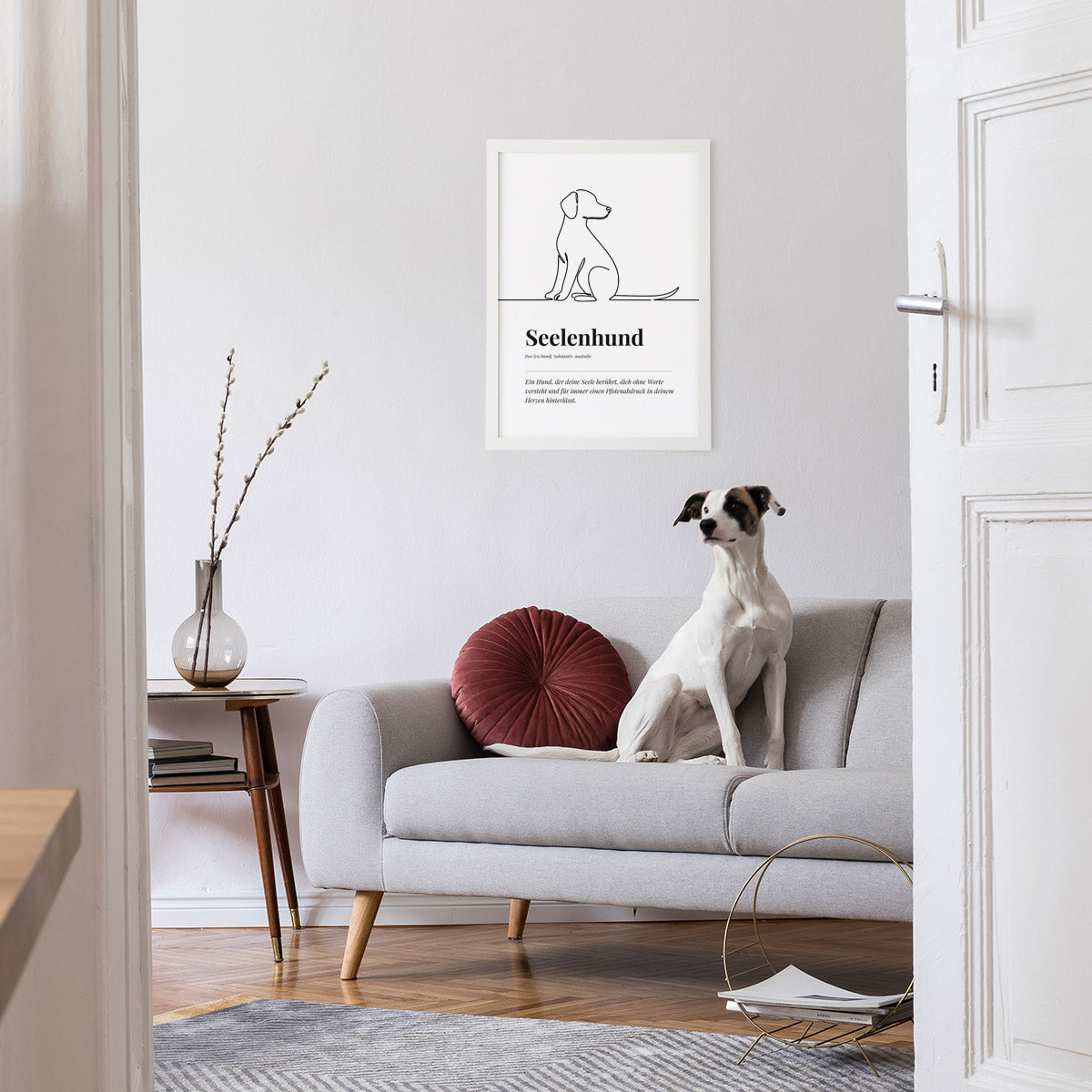 Poster "Seelenhund" – Ästhetische Scandi Wanddeko