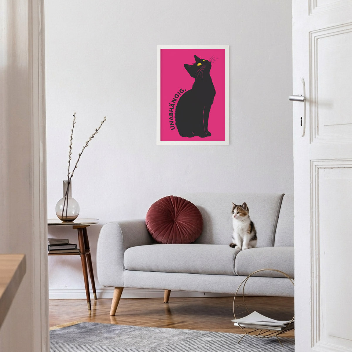 Poster „Unabhängig“ Statement – Moderne Pop-Art Wanddeko