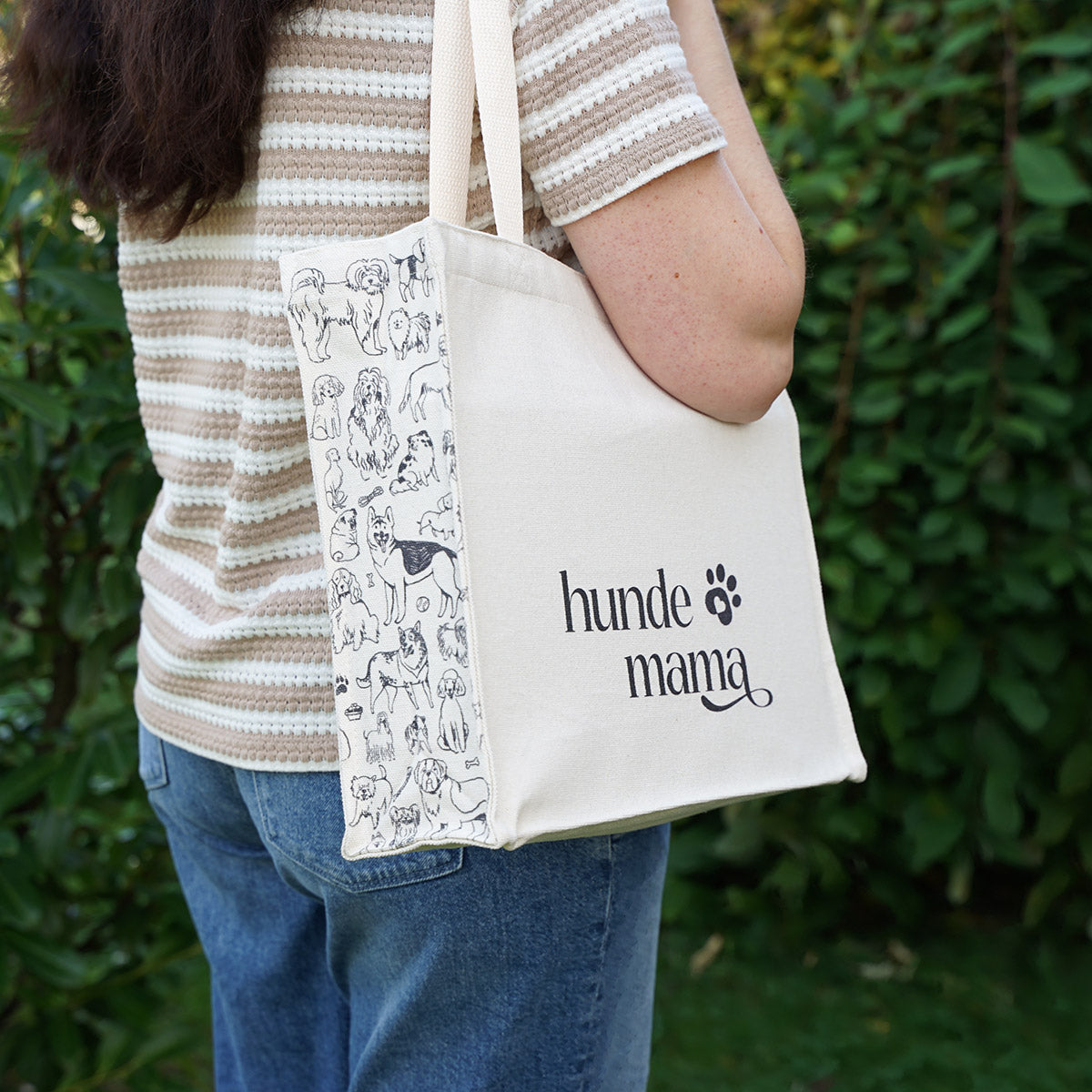 Canvas-Tasche „HundeMama“ – Robuste Shopper-Tasche mit Reißverschluss