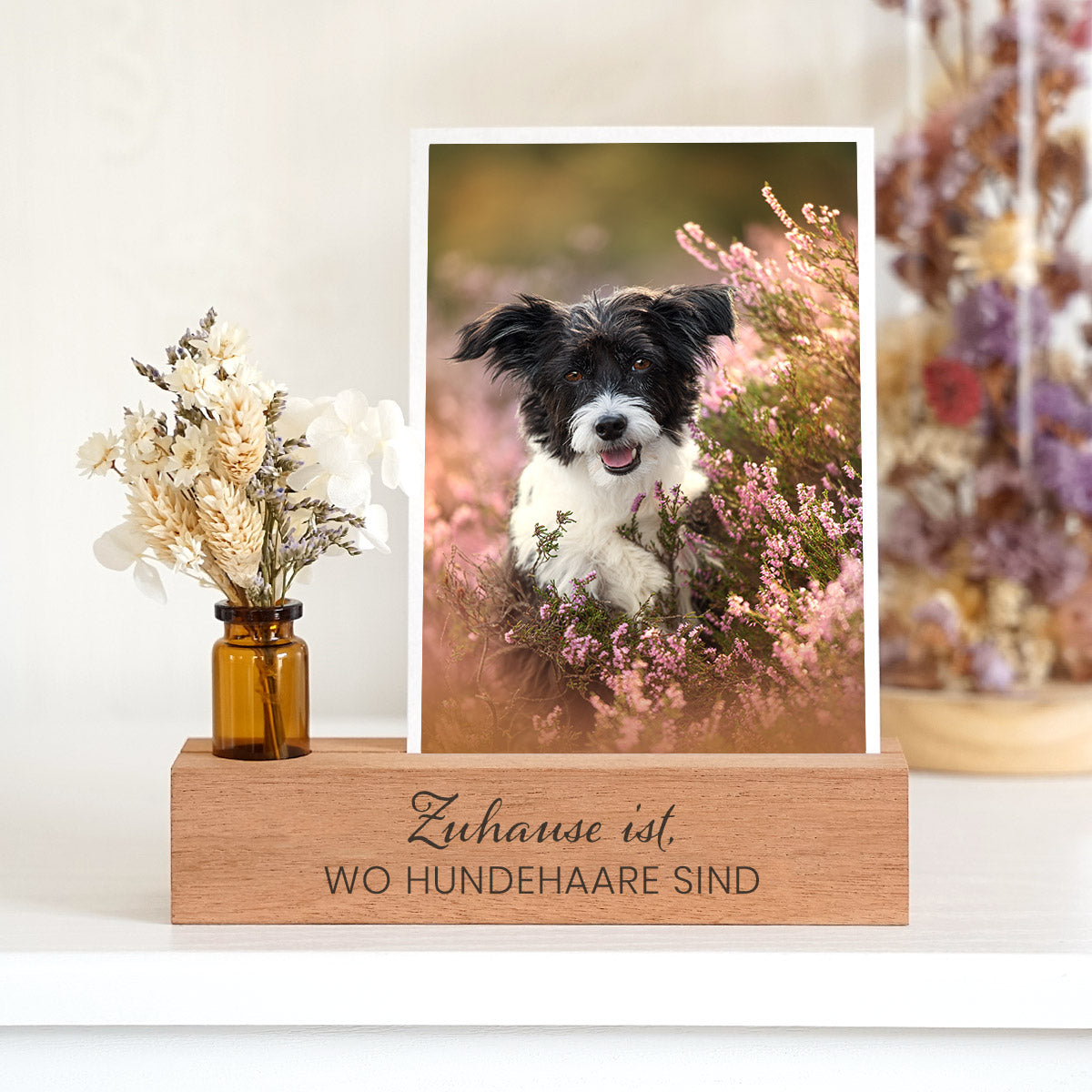 Fotoständer „Zuhause ist, wo Hundehaare sind“