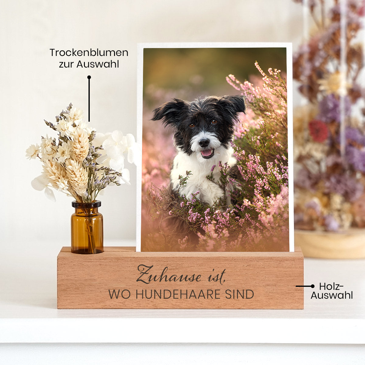Fotoständer „Zuhause ist, wo Hundehaare sind“