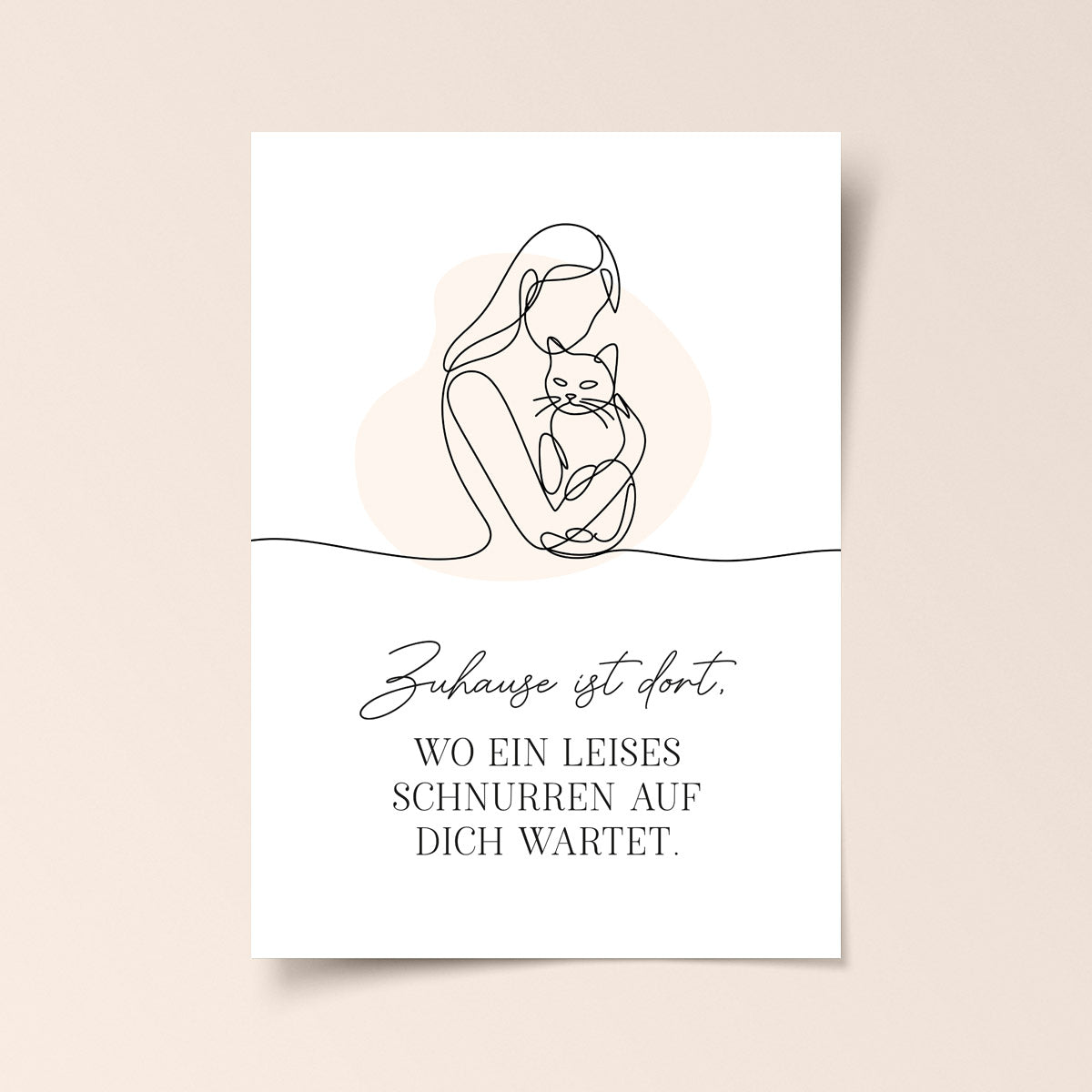 Poster „Zuhause ist dort…“ – Emotionale Boho Line Art Wanddeko