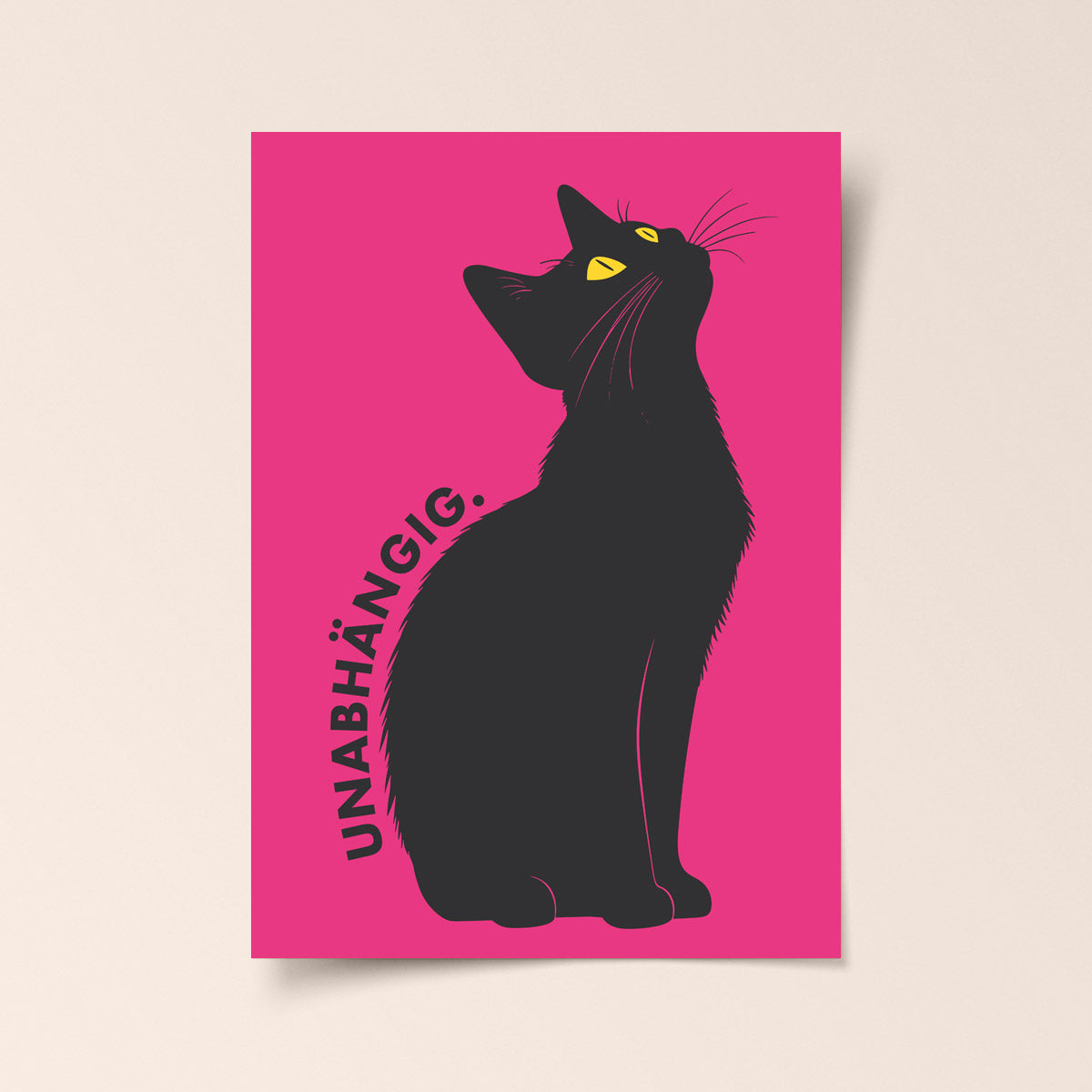 Poster „Unabhängig“ Statement – Moderne Pop-Art Wanddeko