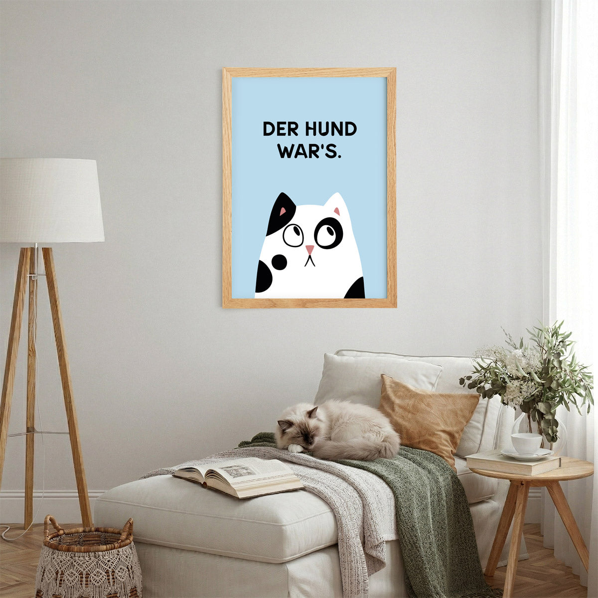Poster „Der Hund war's“ – Humorvolle Wanddeko