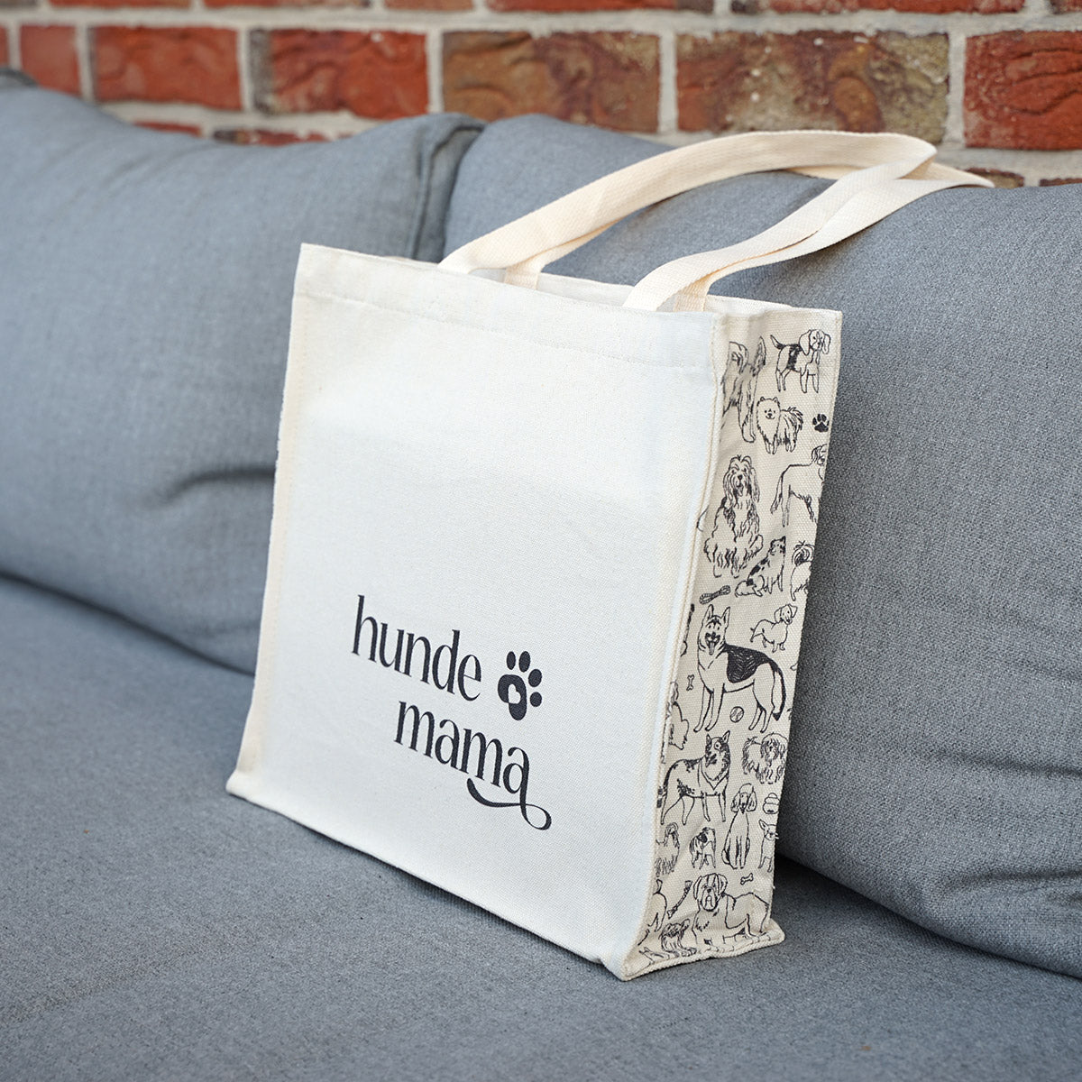 Canvas-Tasche „HundeMama“ – Robuste Shopper-Tasche mit Reißverschluss