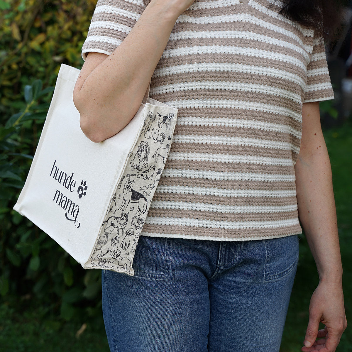 Canvas-Tasche „HundeMama“ – Robuste Shopper-Tasche mit Reißverschluss