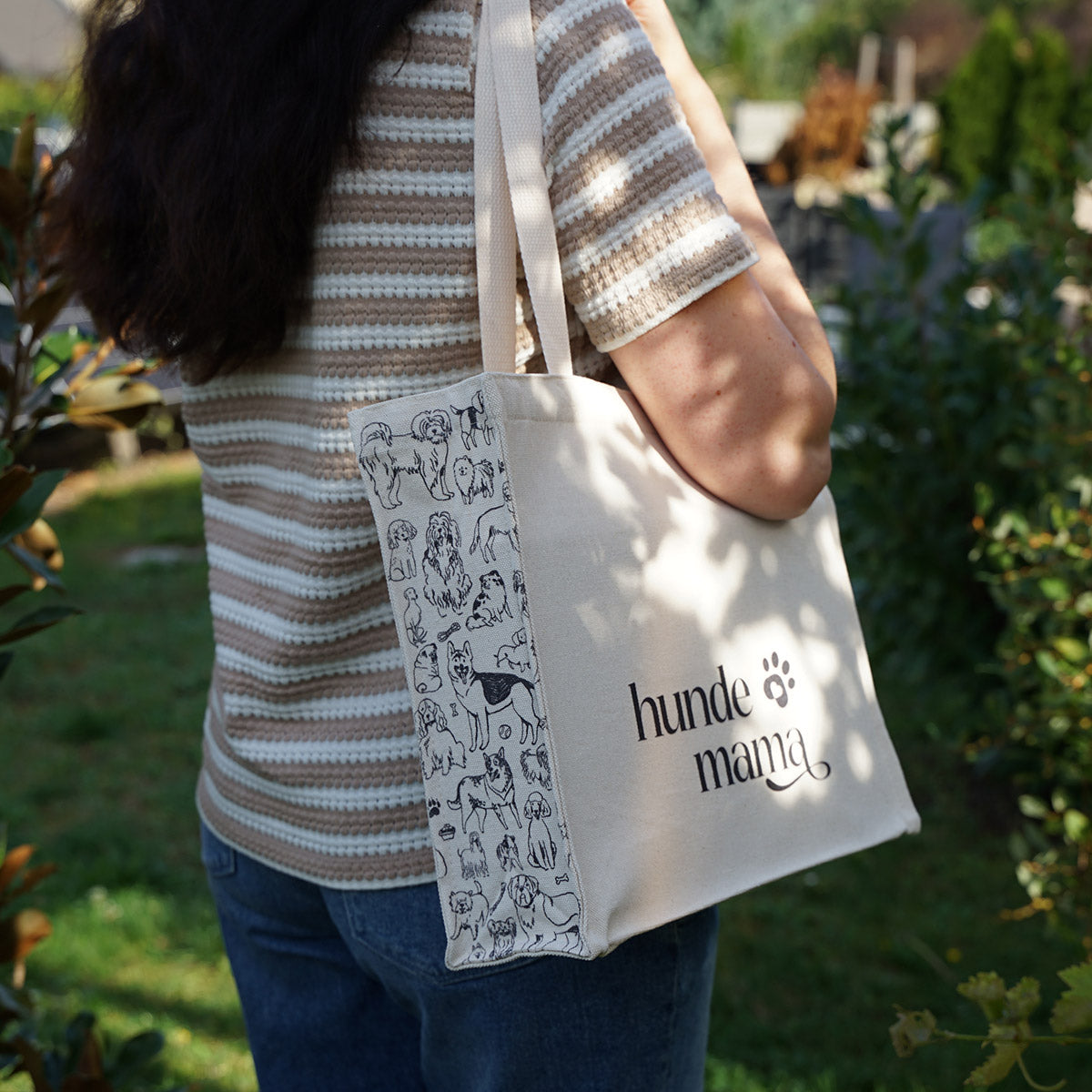 Canvas-Tasche „HundeMama“ – Robuste Shopper-Tasche mit Reißverschluss